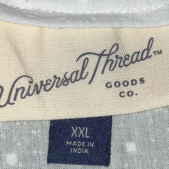 Universal Thread Women’s XXL puffed sleeve 100% cotton embroidered Blouse - Picture 12 of 16